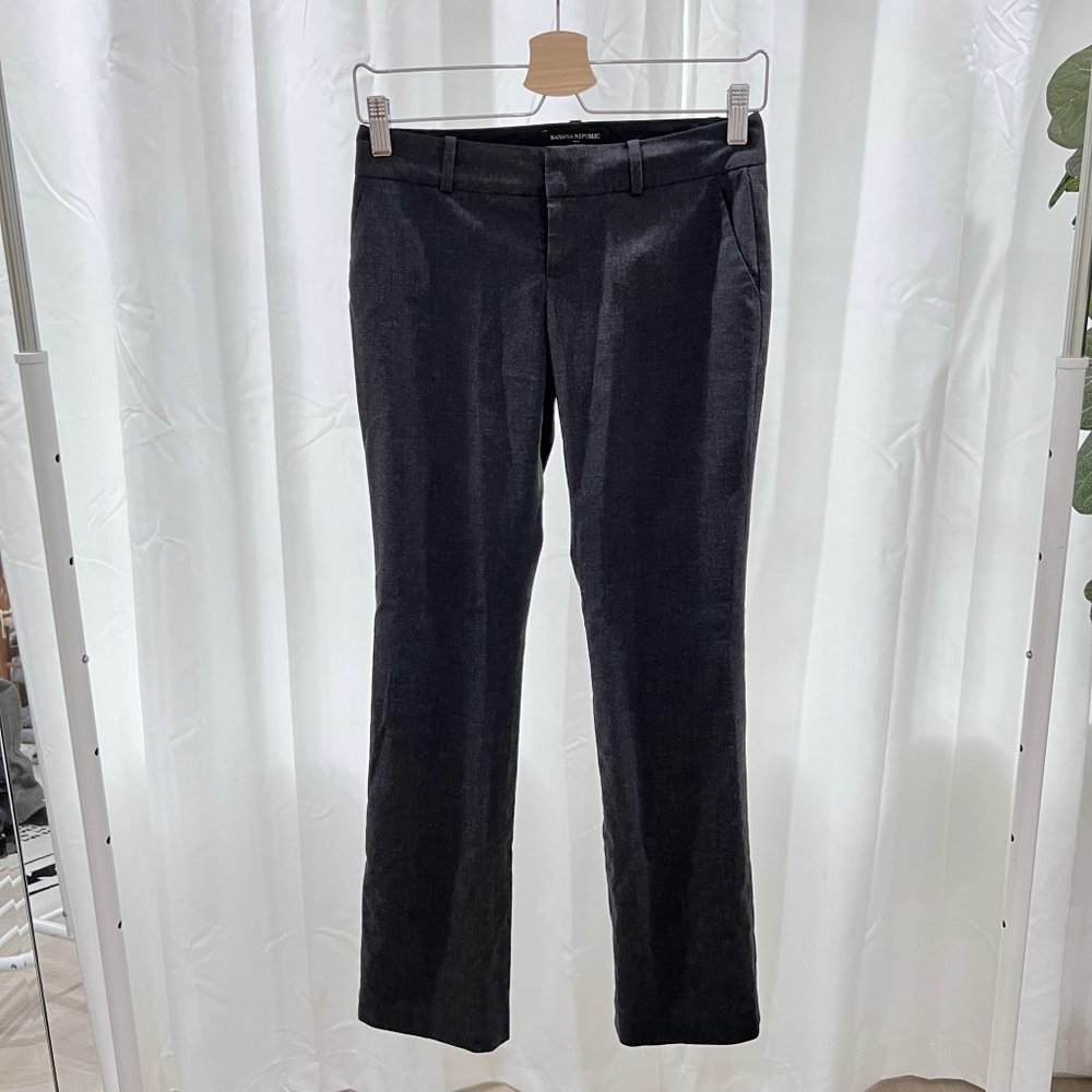 Banana Republic Straight Martin Fit Petite Dark Gray Women's Pants